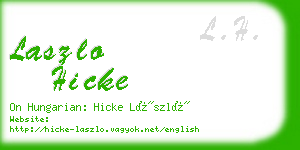 laszlo hicke business card